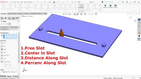 curved slot mate solidworks
